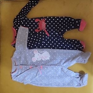 2 Carters Newborn Sleepers